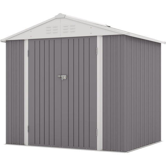Patiowell 8-ft x 6-ft Galvanized steel Metal Storage Shed