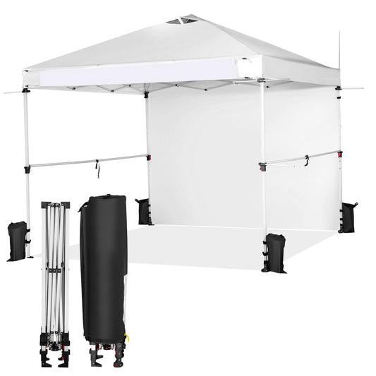 WELLFOR 10-ft x 10 Rectangle White Pop-up canopy