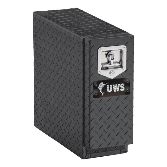 UWS 18.375-in x 7.875-in x 18.75-in Gloss Black Aluminum Chest Truck Tool Box EC20032