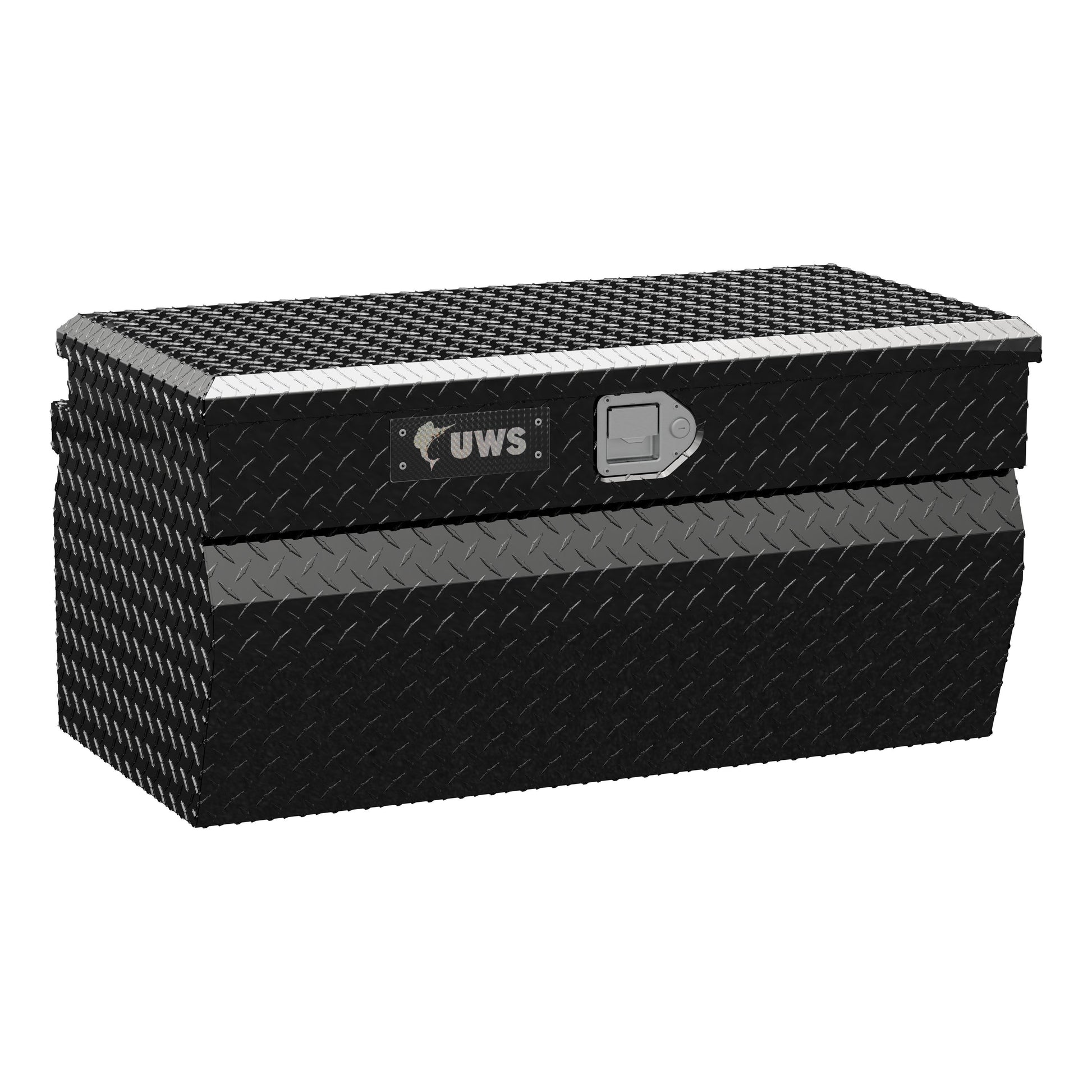 UWS 36.75-in x 20.562-in x 18.437-in Gloss Black Aluminum Chest Truck Tool Box EC20172