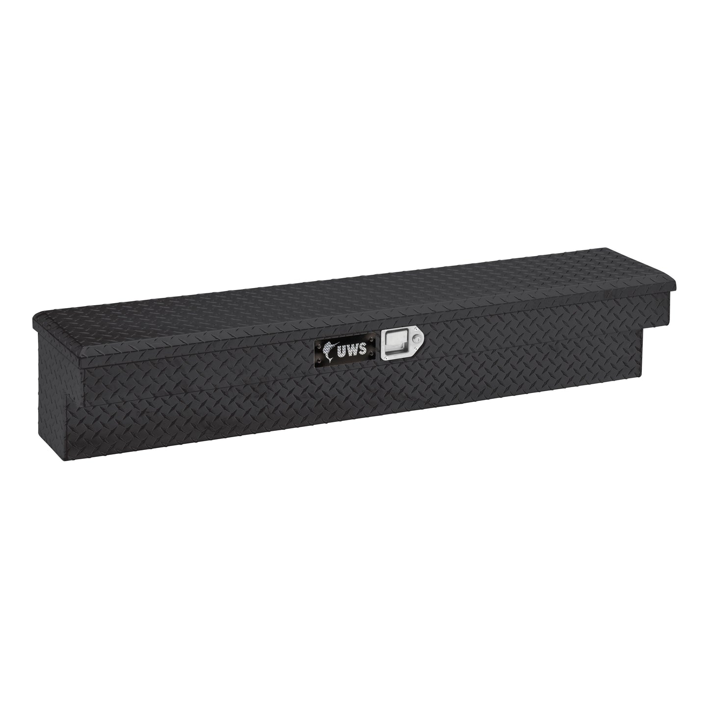 UWS 72-in x 11.375-in x 11-in Gloss Black Aluminum Side Mount Truck Tool Box EC30142