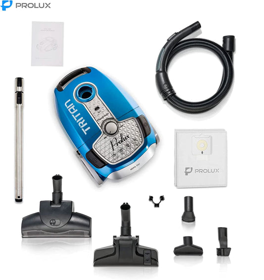 Prolux Tritan Pet Canister Vacuum, HEPA Filter, Powerful 12 Amp Motor, Lightweight, Sealed Hard Floor Vacuum PROLUX_TRITAN_BLUE