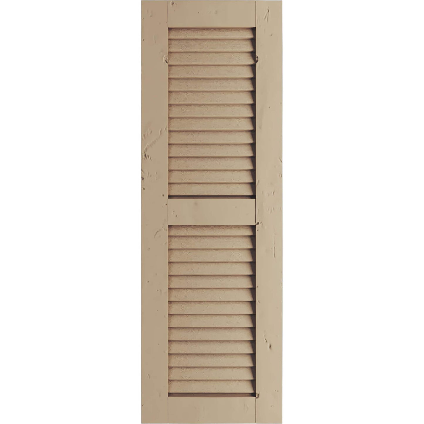 Ekena Millwork 18-in W x 84-in H Knotty Pine Paintable/Stainable Louvered Exterior Shutters ( 2 -Pack )