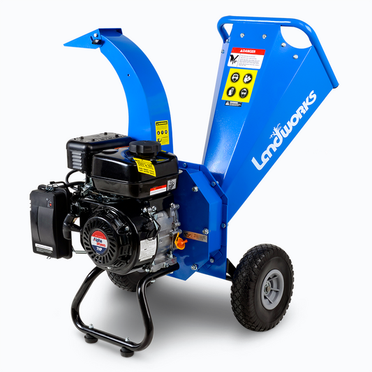 Landworks Mini Gas Wood Chipper 212-cc 3-in Steel Gas Wood Chipper GUO033