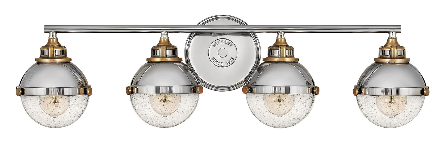 Hinkley Fletcher 32-in 4 -Light Polished Nickel Traditional Vanity light 5663101