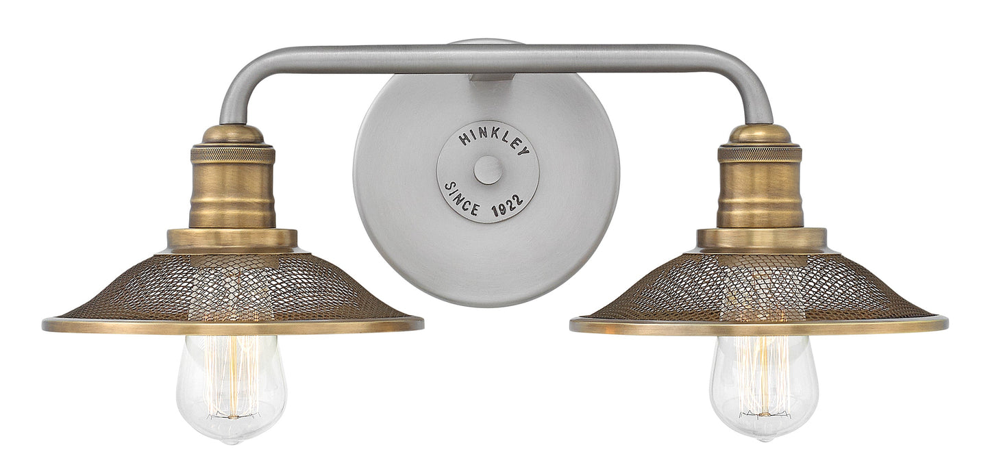 Hinkley Rigby 19-in 2 -Light Antique Nickel Industrial Vanity light 5663030