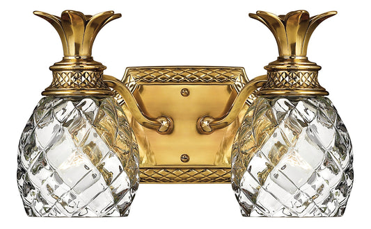 Hinkley Plantation 13-in 2 -Light Antique Brass Traditional Vanity light 5663122