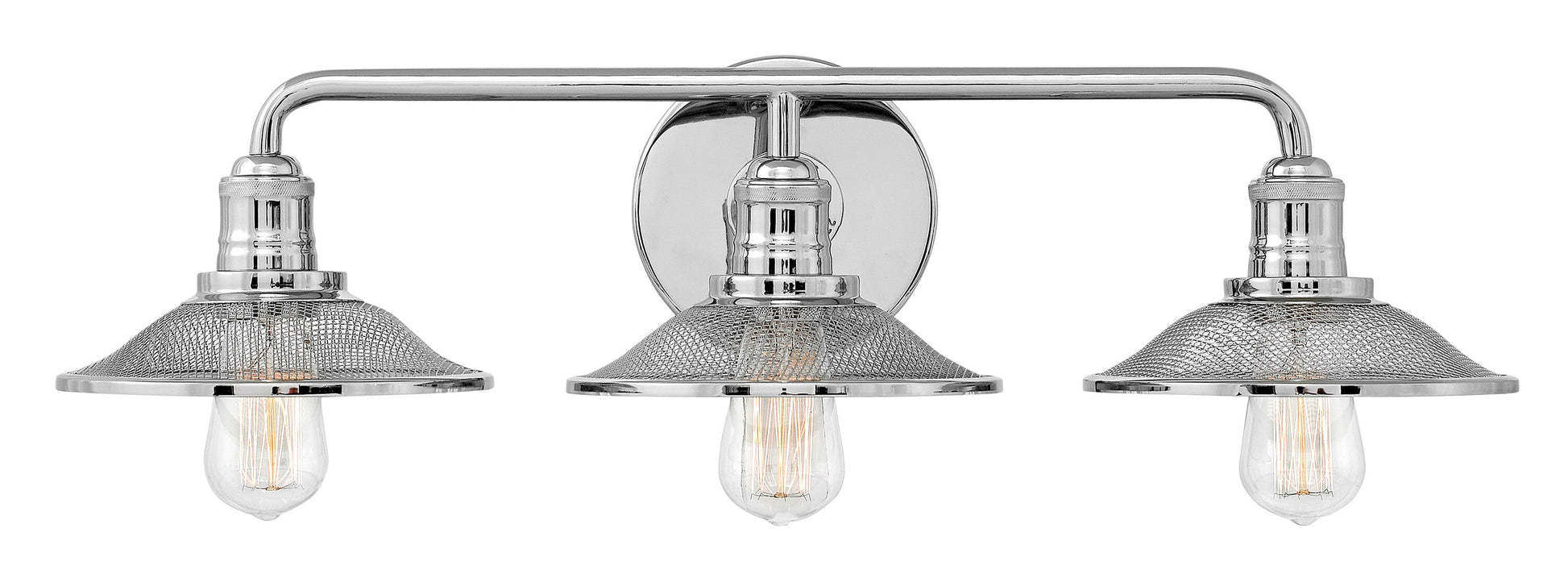Hinkley Rigby 27-in 3 -Light Polished Nickel Industrial Vanity light