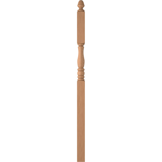 L.J. Smith Stair Systems Briarcliffe 3.5-in x 72.5-in Unfinished Alder Intermediate Stair Newel Post