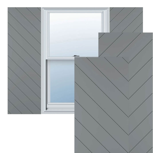 Ekena Millwork 15-in W x 43-in H Ocean Swell Flat panel Exterior Shutters ( 2 -Pack )