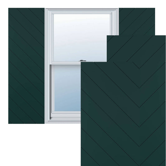 Ekena Millwork 15-in W x 60-in H Thermal Green Flat panel Exterior Shutters ( 2 -Pack )