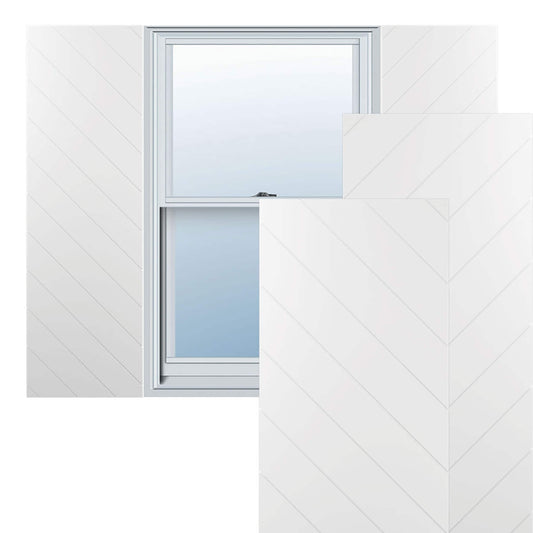 Ekena Millwork 12-in W x 73-in H White Paintable/Stainable Flat panel Exterior Shutters ( 2 -Pack )