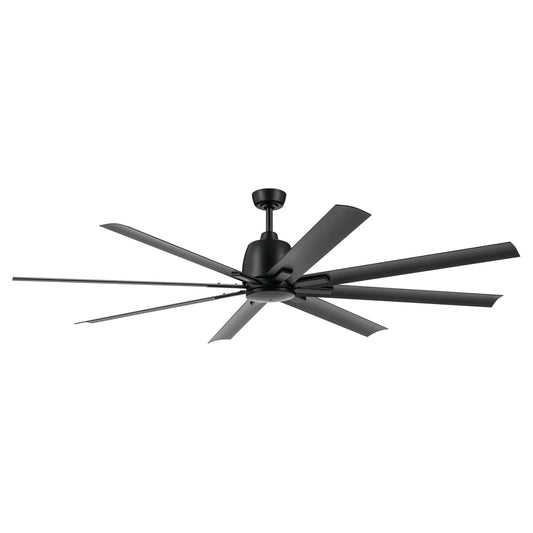 Kichler Breda 75-in Outdoor Satin Black with Satin Black Blades Ceiling Fan Without Light - Remote Included ( 8 -Blade ) 5648872