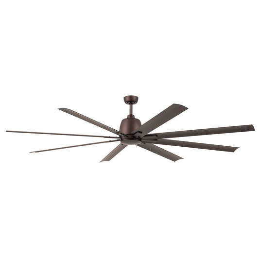 Kichler Breda 85-in Outdoor Satin Natural Bronze with Satin Natural Bronze Blades Ceiling Fan Without Light - Remote Included ( 8 -Blade ) 5648864