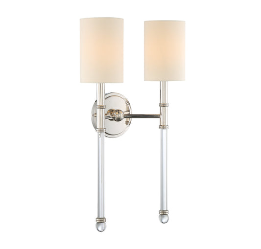 Savoy House Essentials Fremont 13-in W 2 -Light Polished Chrome Wall Sconce