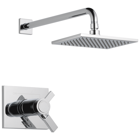 Delta Vero TempAssure Chrome 2-handle Single function 5.7-in Square Shower Faucet