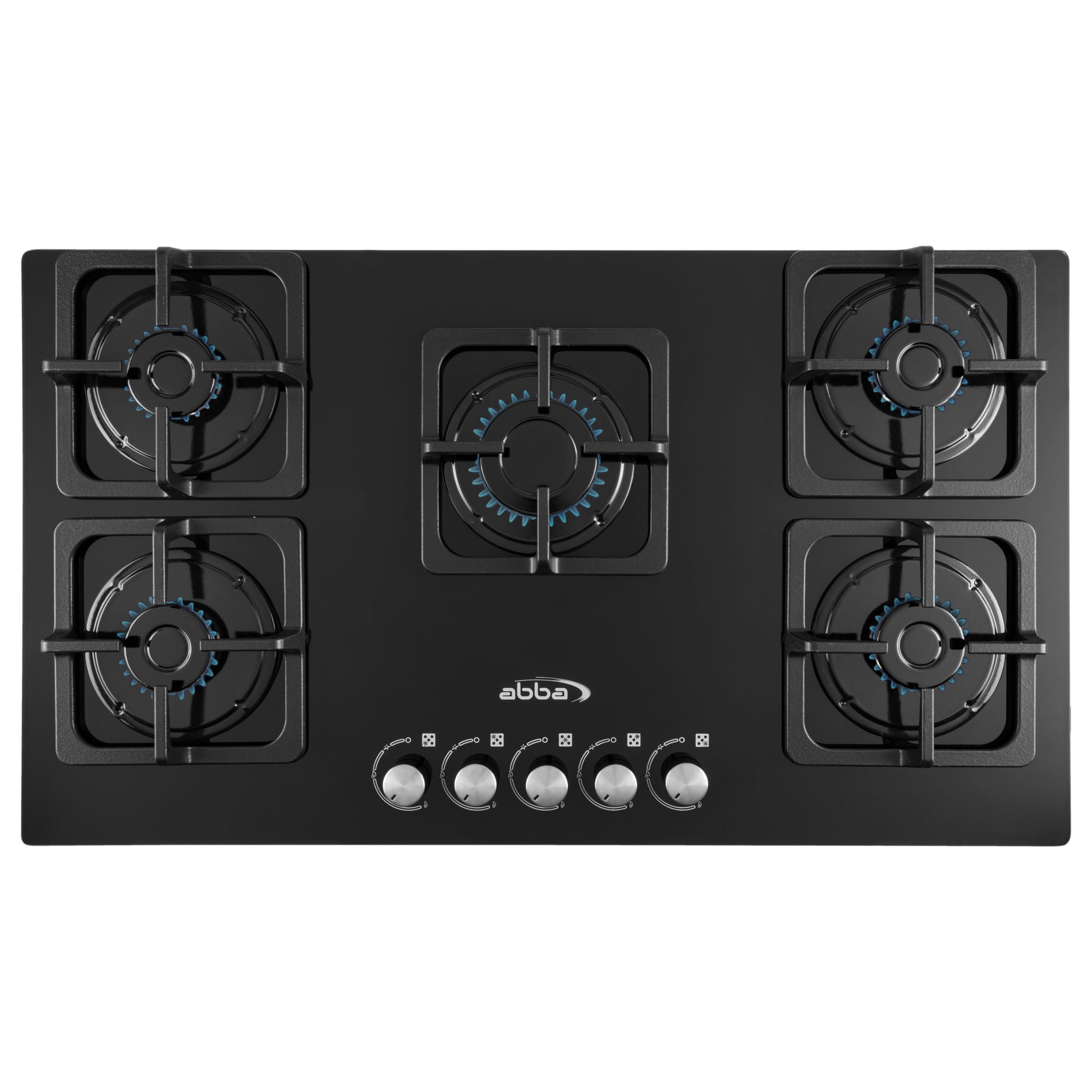 ABBA 36-in Gas Cooktop 6-in/8-in Burner Grate (Black Tempered Glass)