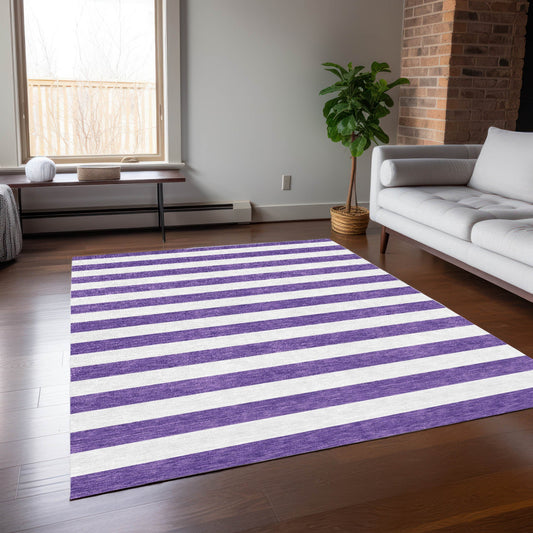 Addison Rugs Chantille ACN528PP 9 x 12 (ft) Purple Rectangular Indoor/Outdoor Abstract Machine washable Area rug