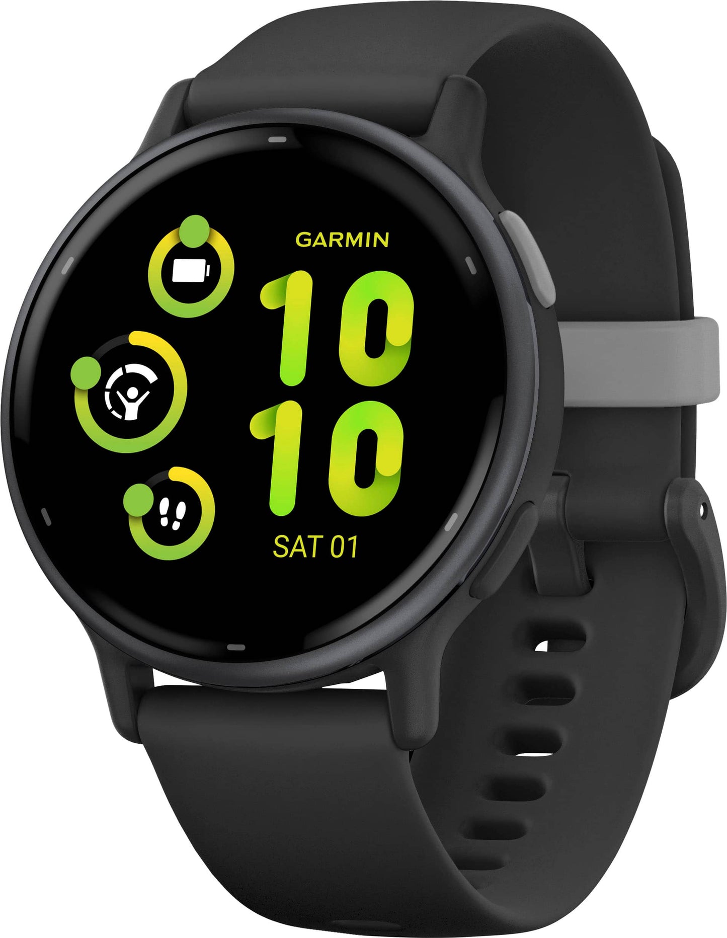 Garmin - vívoactive 5 GPS Smartwatch 42 mm Fiber-reinforced polymer - Slate Aluminum and Black
