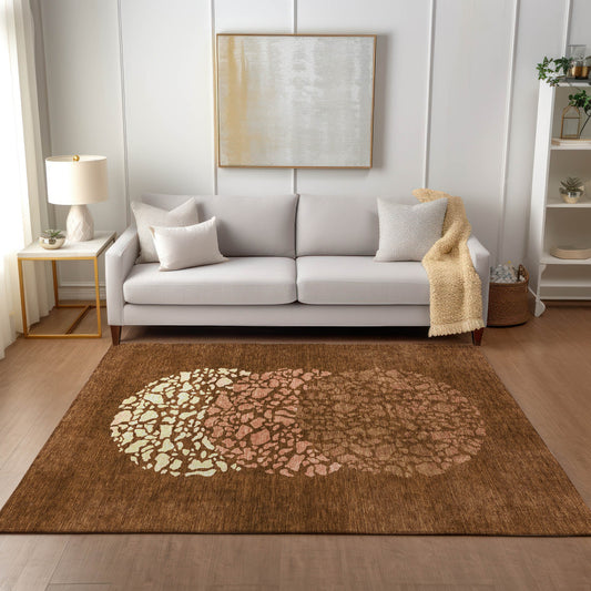 Addison Rugs Chantille ACN643PK 9 x 12 (ft) Paprika Rectangular Indoor/Outdoor Geometric Machine washable Area rug