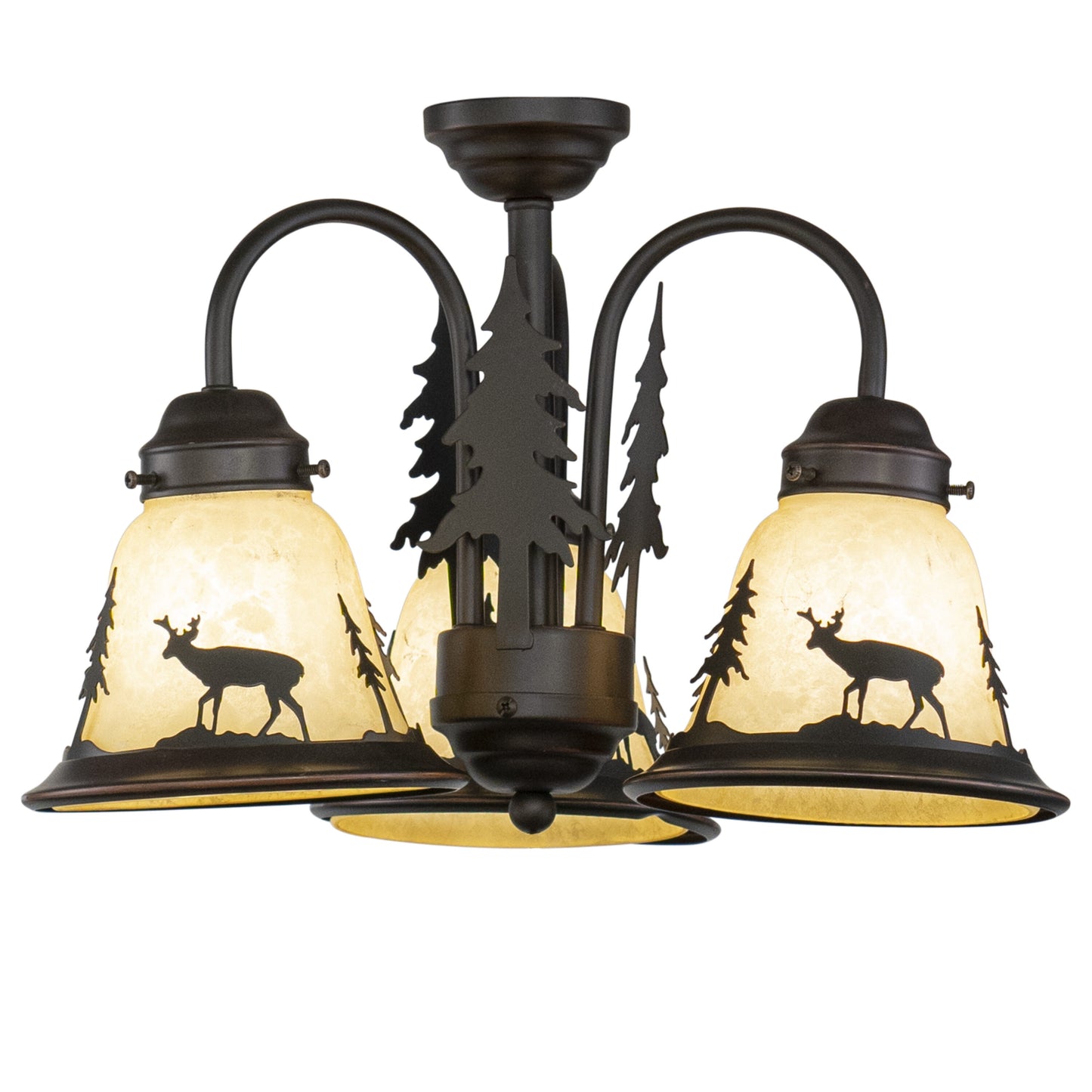 Cascadia Bryce 3 -Light Bronze Traditional For Use in Bedrooms, Dining Rooms, Foyers, Kitchens, Living Rooms Chandelier