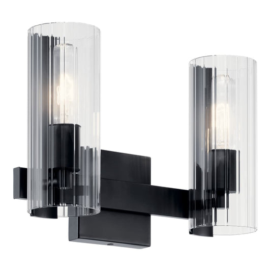 Kichler Jemsa 13.75-in 2 -Light Black Modern/contemporary Vanity light 5696833