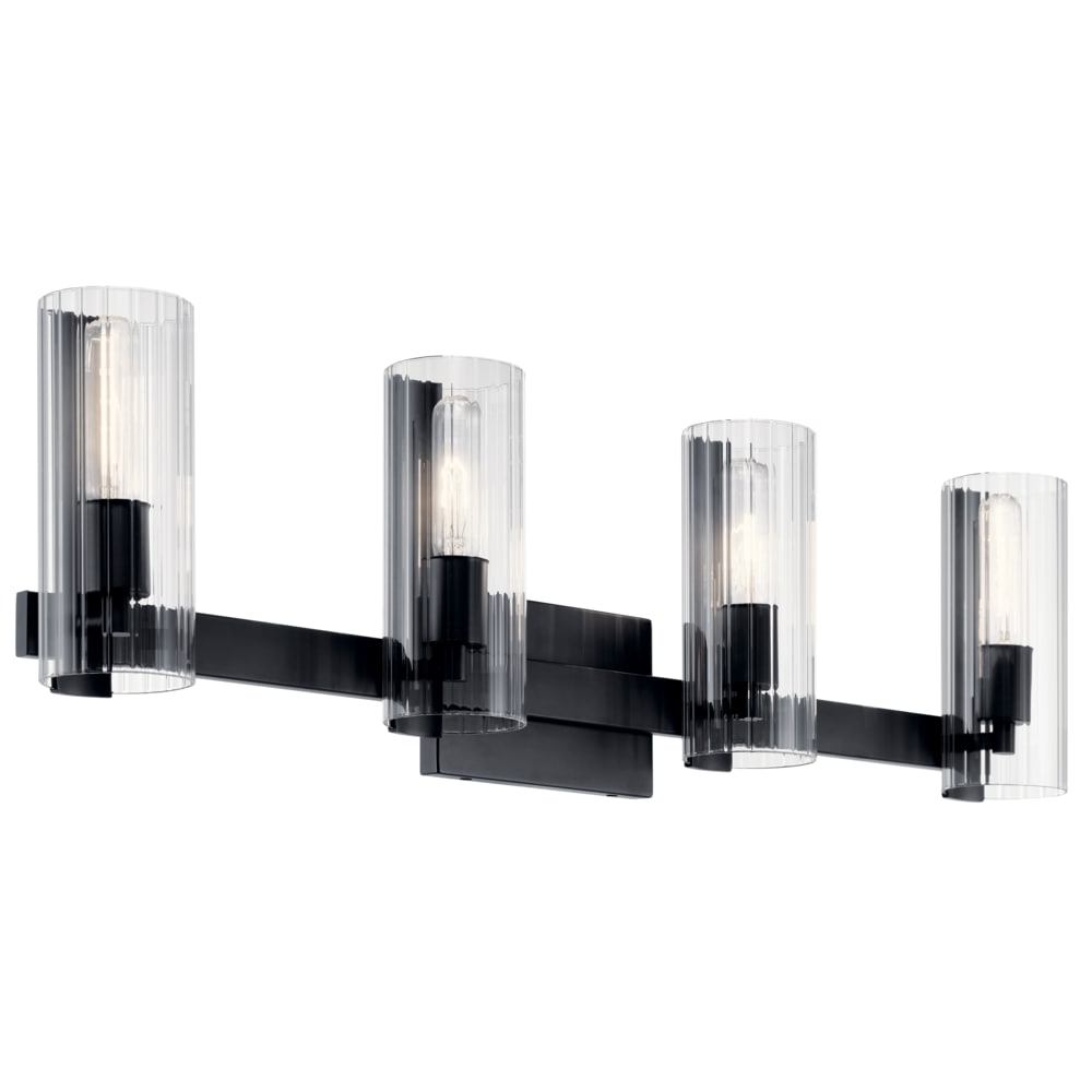 Kichler Jemsa 32-in 4 -Light Black Modern/contemporary Vanity light 5696824