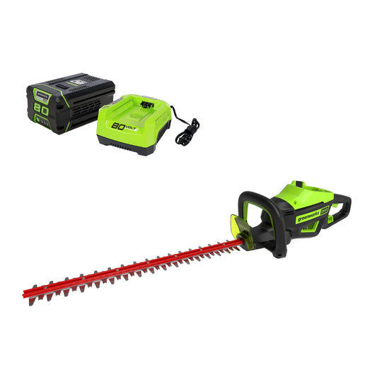 Greenworks 80v 26-in Brushless Gen III Hedge Trimmer with 2 Ah Battery and 4A Charger HT80L212