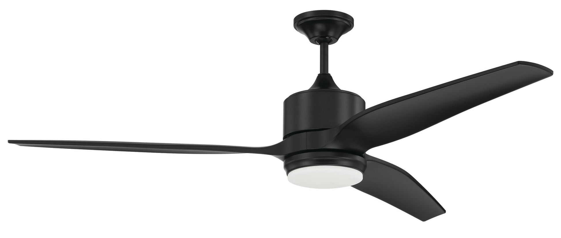 Craftmade Mobi 60-in Integrated LED Outdoor Flat Black with Flat Black Blades Ceiling Fan With Light - Remote Included ( 3 -Blade )