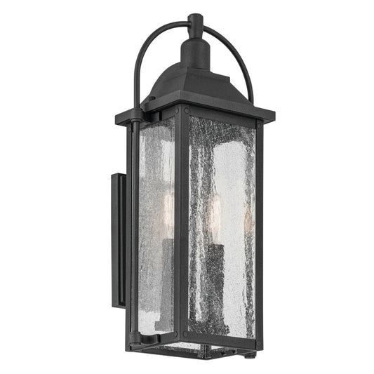 Kichler Harbor Row 2 -Light 18.5-in H Black Hardwired Outdoor Wall Light 5968241