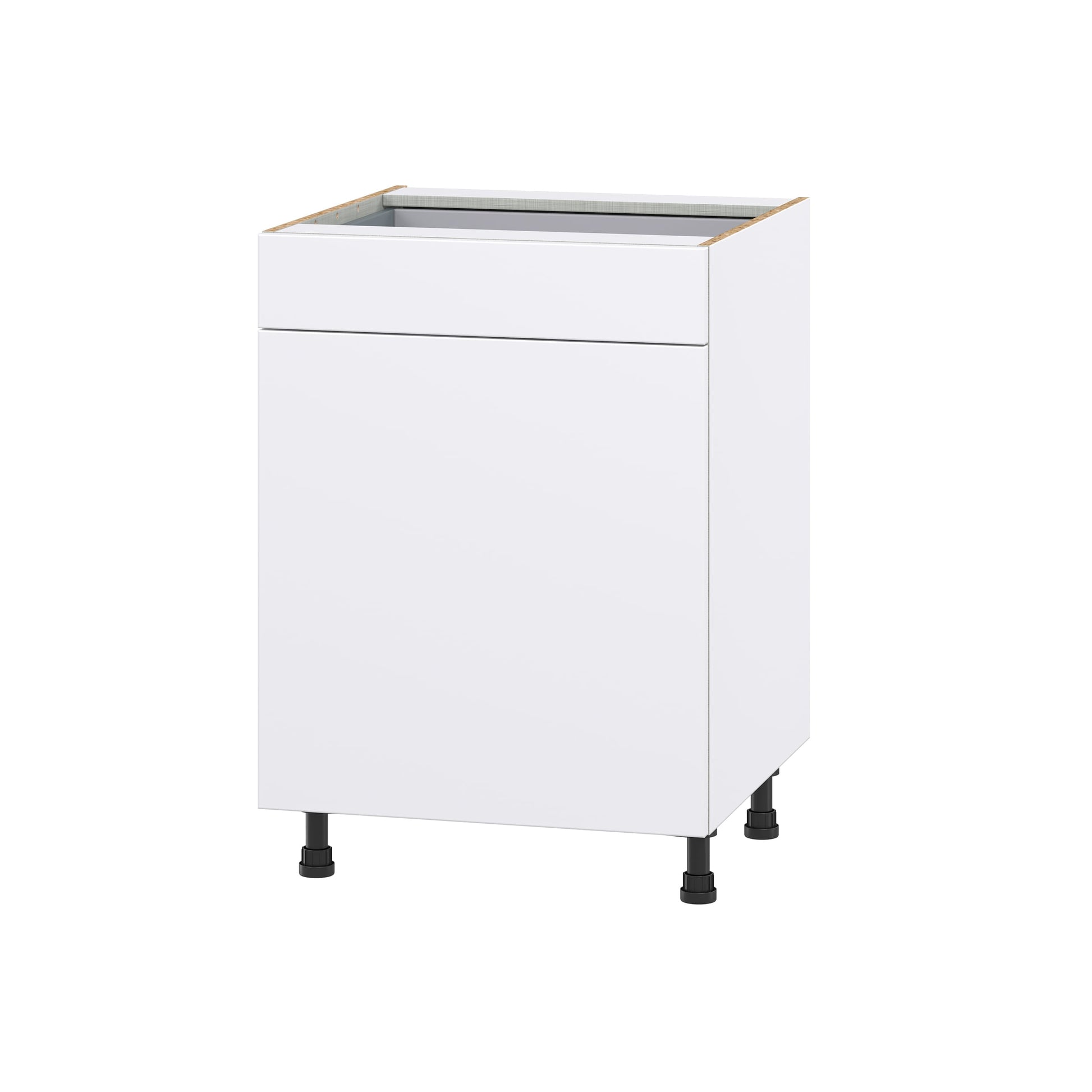 Hugo&Borg Lasalle 24-in W x 34.5-in H x 24-in D Bright White Slab Base Fully assembled Cabinet Flat Panel