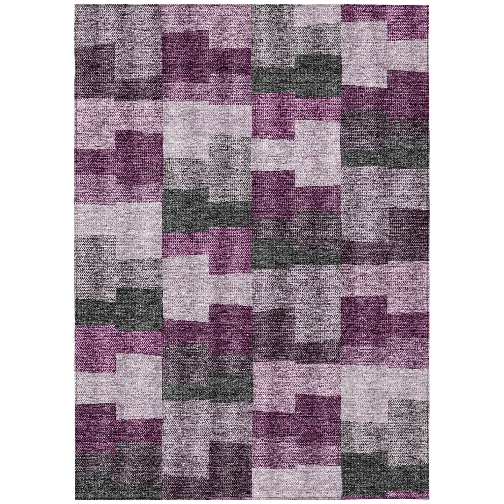 Addison Rugs Chantille ACN659MM 8 x 10 (ft) Merlot Rectangular Indoor/Outdoor Geometric Machine washable Area rug