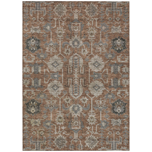 Addison Rugs Chantille ACN697PK 9 x 12 (ft) Paprika Rectangular Indoor/Outdoor Geometric Machine washable Area rug