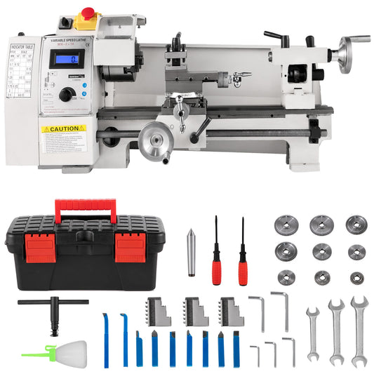 VEVOR 12.2-in x 32.6-in Variable Speed Wood Lathe JSMNCC8X140000002V1
