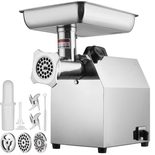 VEVOR 3800W Meat Grinder Sus 304 Commercial/Residential Fine Grind Stainless Steel Electric Meat Grinder (650-Watt) RJBDTMC850WCO525RV1