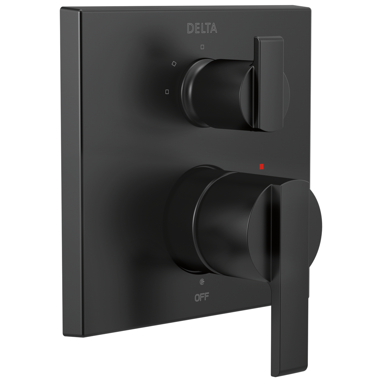 Delta Ara Matte Black 6.8125-in Universal Bathtub/Shower Diverter 0.5-in -ID
