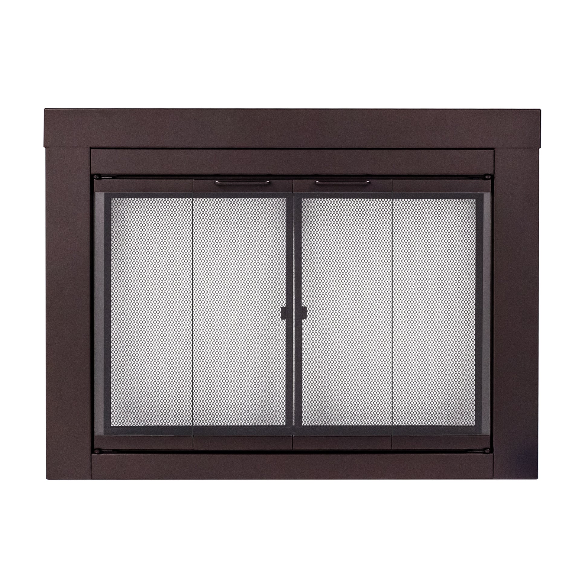 Pleasant Hearth Ascot Oil Rubbed Bronze Large Bifold Fireplace Doors with Clear Tempered Glass AT-1002OR