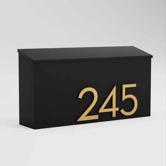 Post & Porch Wall Mount Black Metal Standard Mailbox OG-BLACK