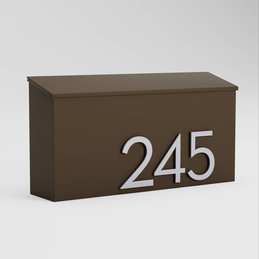 Post & Porch Wall Mount Brown Metal Standard Mailbox OG-BROWN