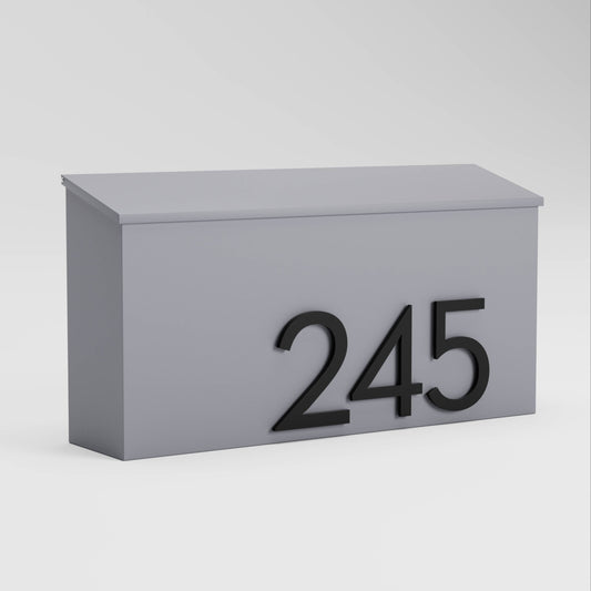Post & Porch Wall Mount Gray Metal Standard Mailbox OG-GRAY