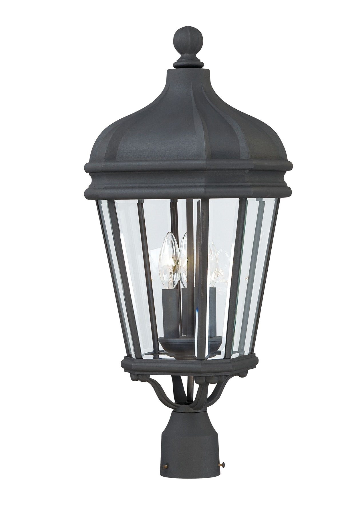 Minka Lavery Harrison 25.75-Inches Black Traditional Outdoor Light post lantern 1664964