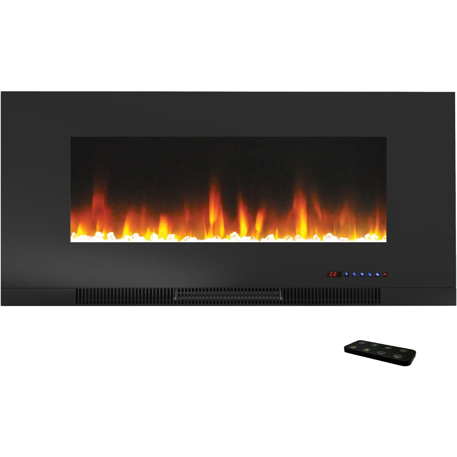 Cambridge 42-in W Black Fan-forced Electric Fireplace CAM42WMEF-1BLK