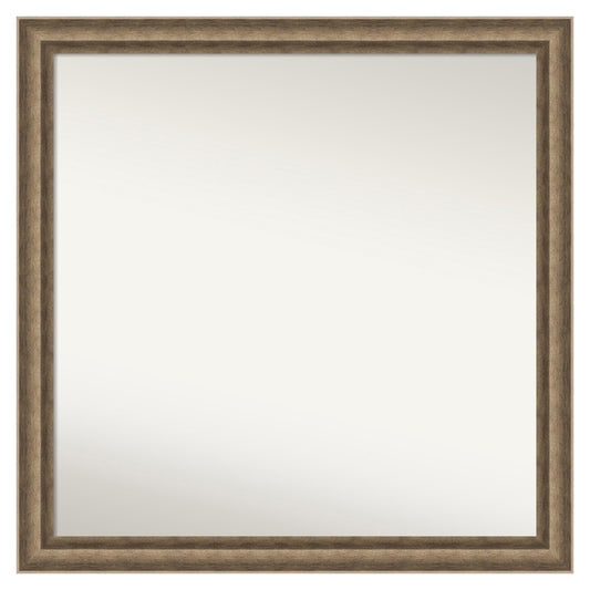 Amanti Art Angled Bronze Frame 29.25-Inches W x 29.25-Inches H Square Angled Bronze Framed Vanity Mirror