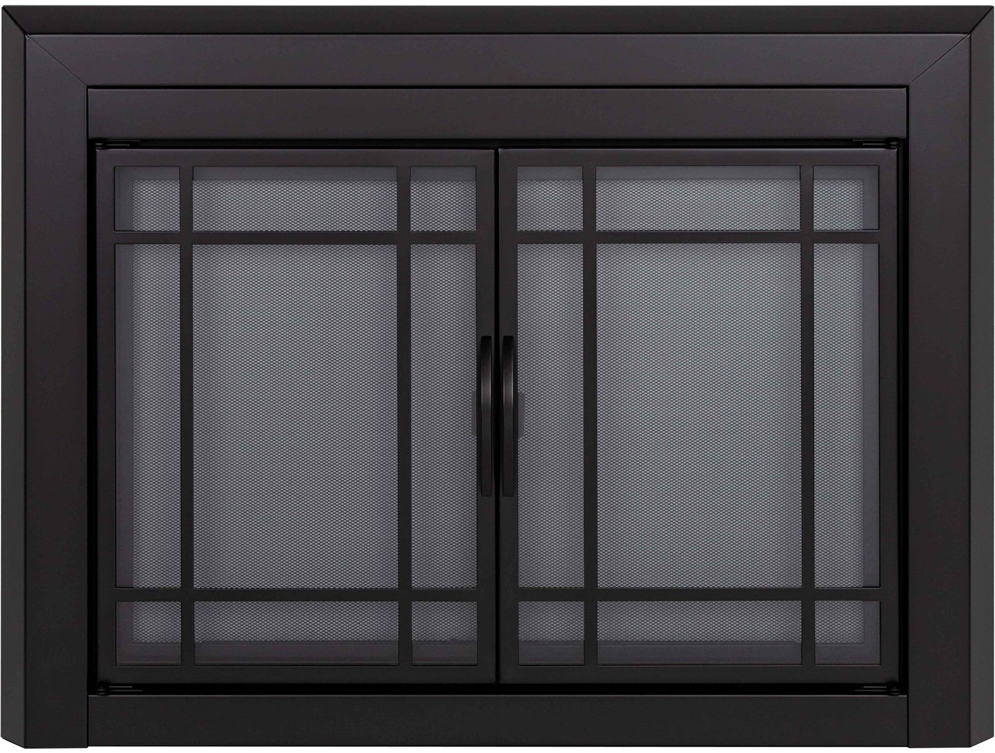 Pleasant Hearth Easton Black Large Cabinet-style Fireplace Doors with Smoke Tempered Glass EA-5012