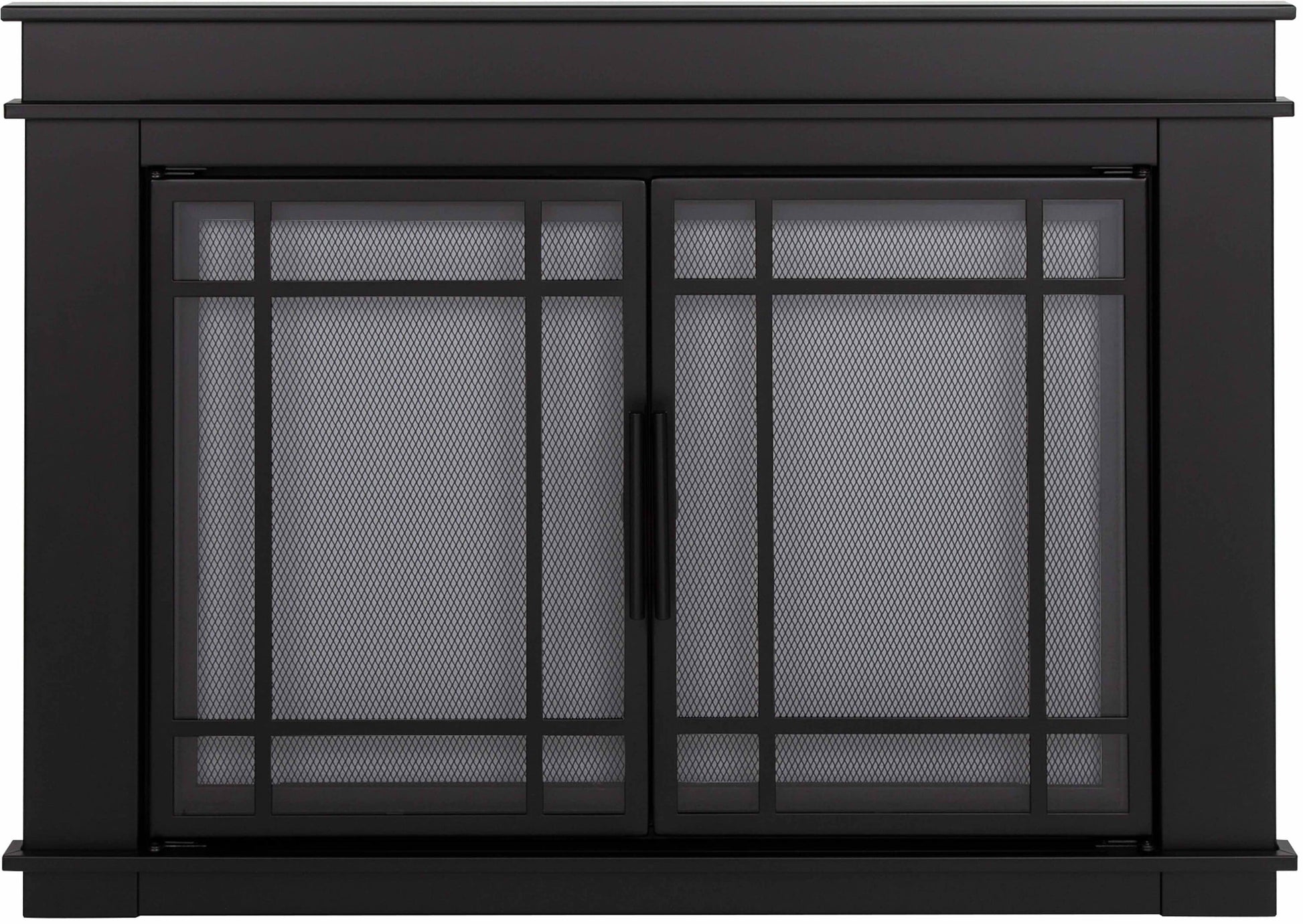 Pleasant Hearth Filmore Midnight Black Small Cabinet-style Fireplace Doors with Smoke Tempered Glass FL-5800