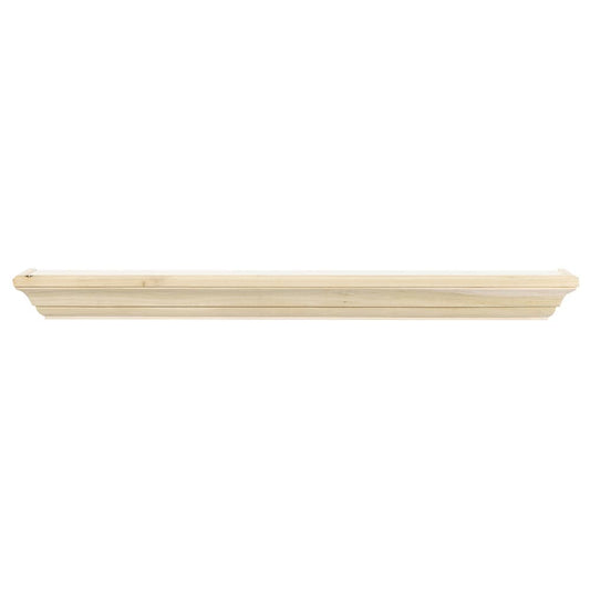 Mantels Direct 60-in W x 5-in H x 8-in D Unfinished Pine Hollow Traditional Fireplace Mantel COLTON-60-UNF