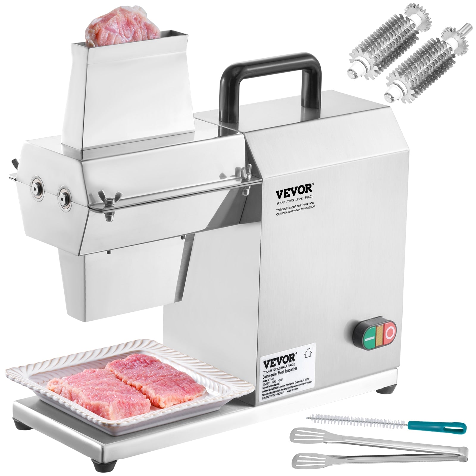 VEVOR Electric Meat Beef Tenderizer Commercial Course Grind Stainless Steel Electric Meat Grinder (450-Watt) DDNRJ17INCH4R7F1XV1