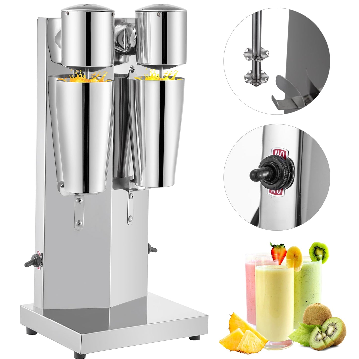 VEVOR 180W Electric Milkshake Maker 800ML Stainless Steel 0.85-Quart Commercial/Residential Tilt-head Stand Mixer PJZDTTPQBFPQGZ001V0