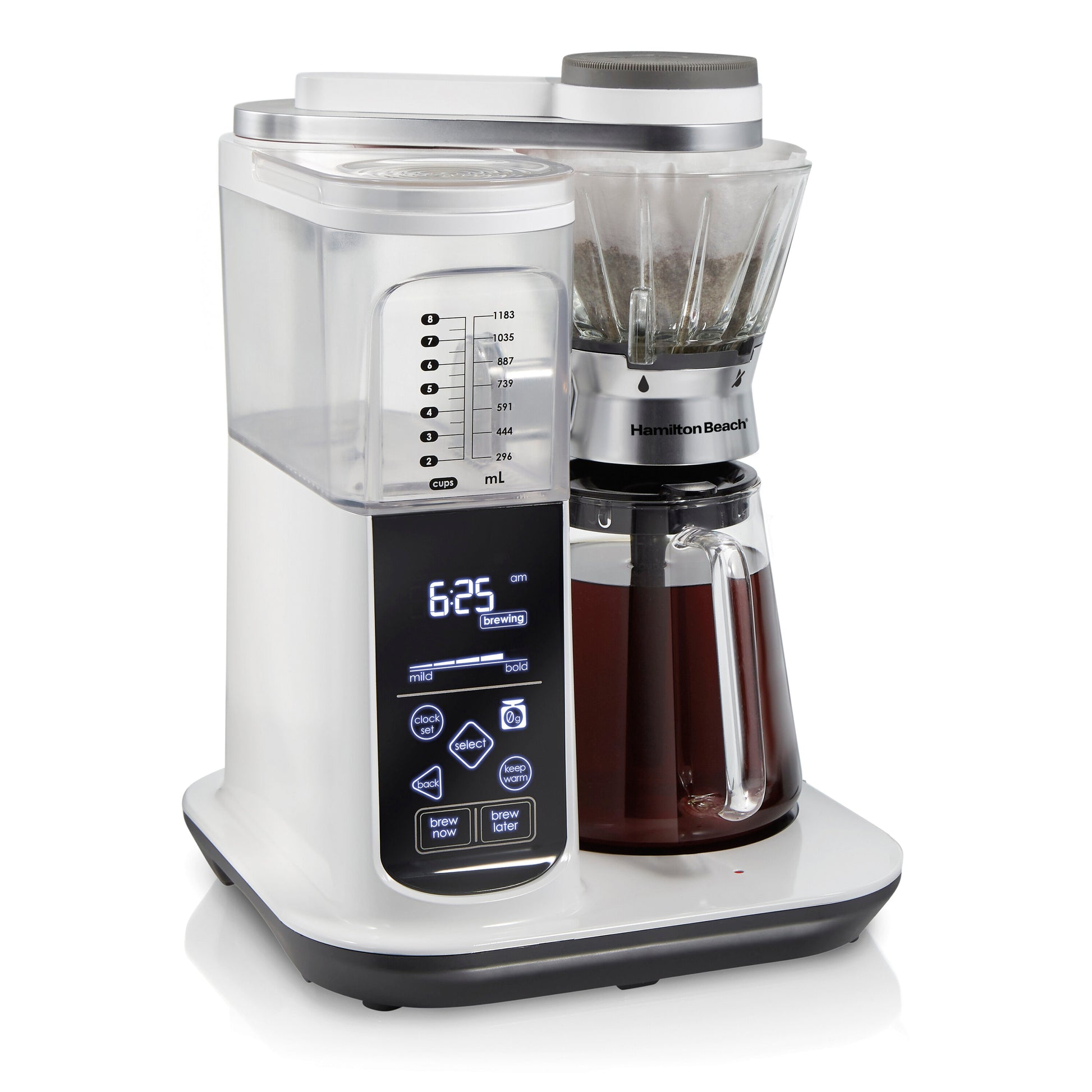 Hamilton Beach 8-Cup Programmable Combination Coffee Maker (White) 46700