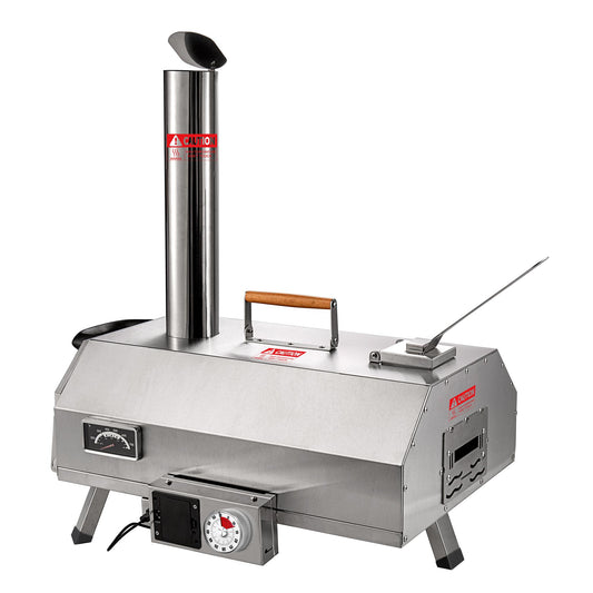 Bayfeve Automatic Rotatable Outdoor Portable Pizza Oven Stainless Steel Hearth Wood Pellet Outdoor Pizza Oven BFEB-3362-GL
